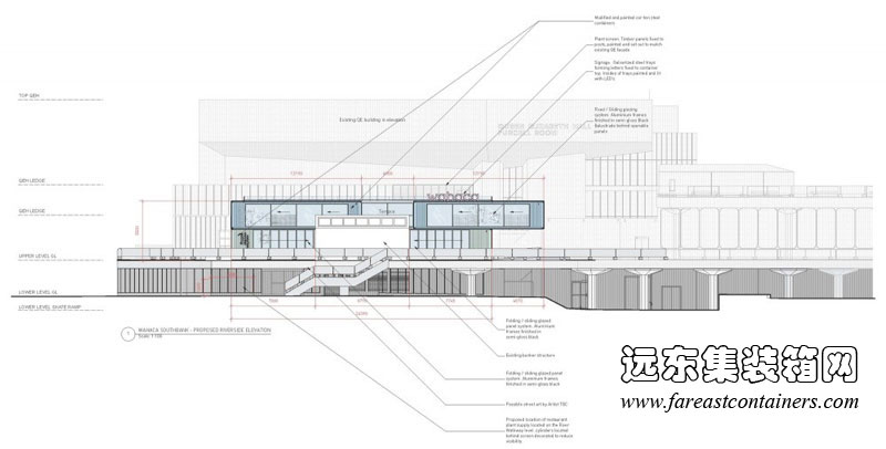 wahaca墨西哥風(fēng)格集裝箱餐廳立面設(shè)計(jì)圖,集裝箱建筑,集裝箱房屋,集裝箱住宅