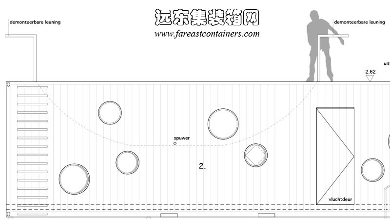 HUB 01 集裝箱學生宿舍Street life unit的立面圖,集裝箱房屋,集裝箱建筑,集裝箱住宅